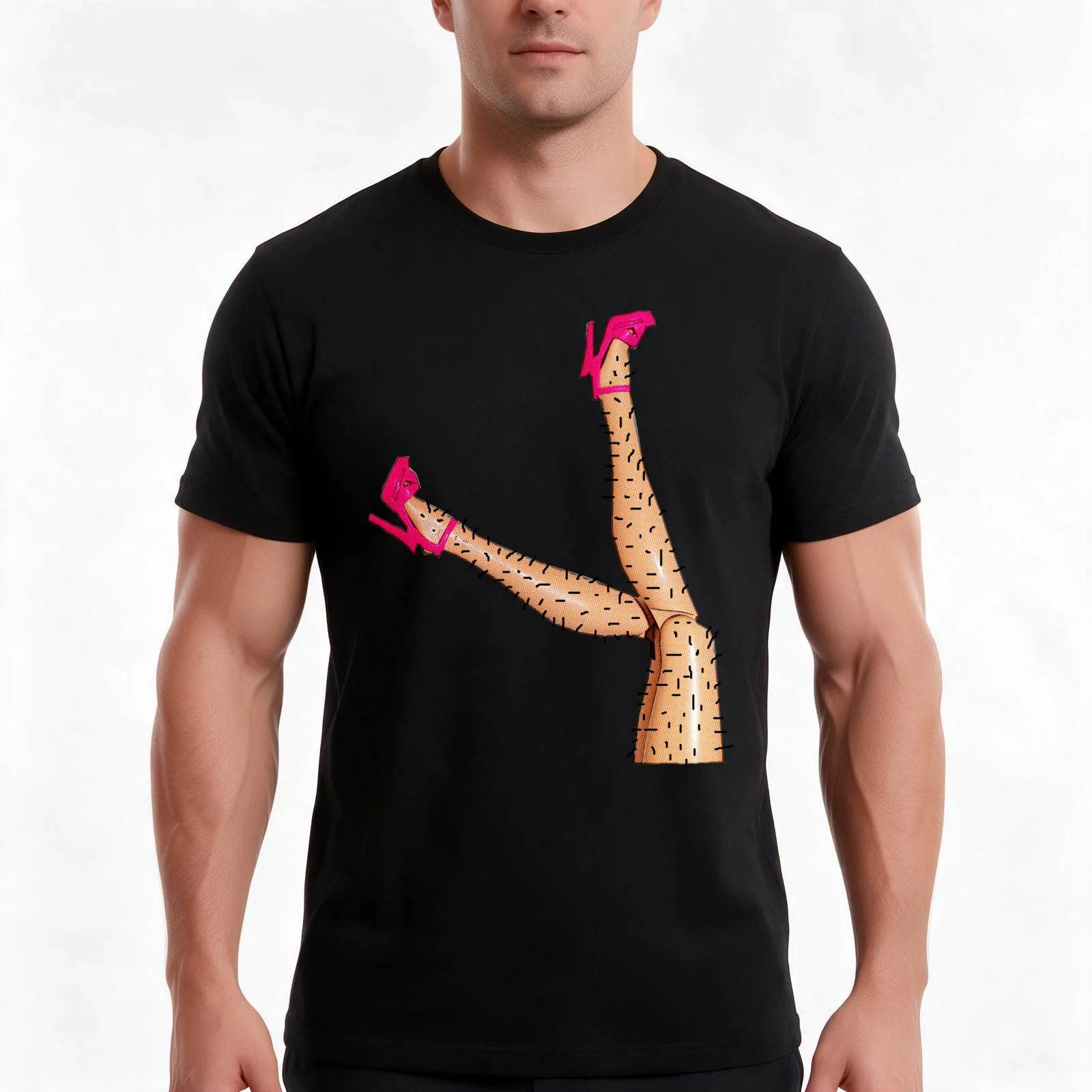 Hairy Legs! Great Stilettos But You Need To Shave Love! T-Shirt Summer Casual Cotton Tee, Unisex Men Women