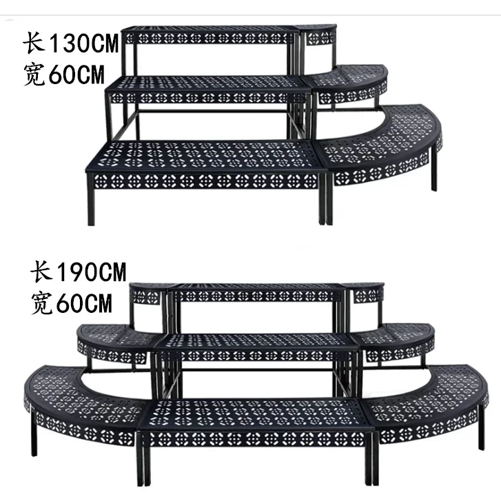 Flower stand shelf Balcony iron ladder Floor-to-ceiling multi-layer outdoor courtyard windowsill Succulent special flowe