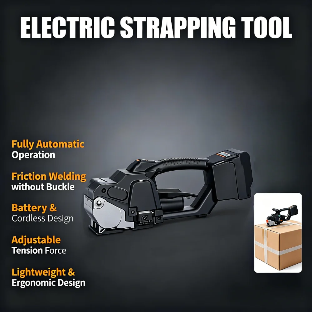 Portable V3 Electric Strapping Tool Battery Strapping Machine Automatic Packaging Tool with Portable Packing Tools