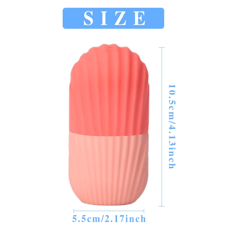 أسطوانة ثلج للوجه والعينين قالب ثلج من السيليكون، تبريد وشد بشرة الوجه، أسطوانة ثلج مانعة للتسرب وقابلة لإعادة الاستخدام للعناية بالوجه