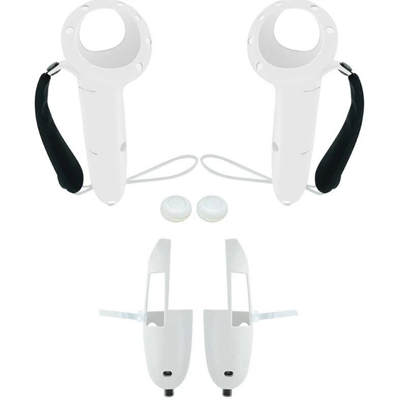 컨트롤러 그립 실리콘 커버 MetaQuest 3 Dropship 용 너클 스트랩이있는 충돌 방지 던지기 그립 커버 보호대