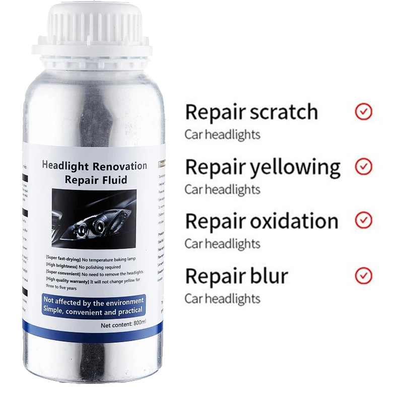 Car headlight polishing evaporator liquid Car chemicals headlight chemical polish Headlights liquid polymer lamps reg Headlights