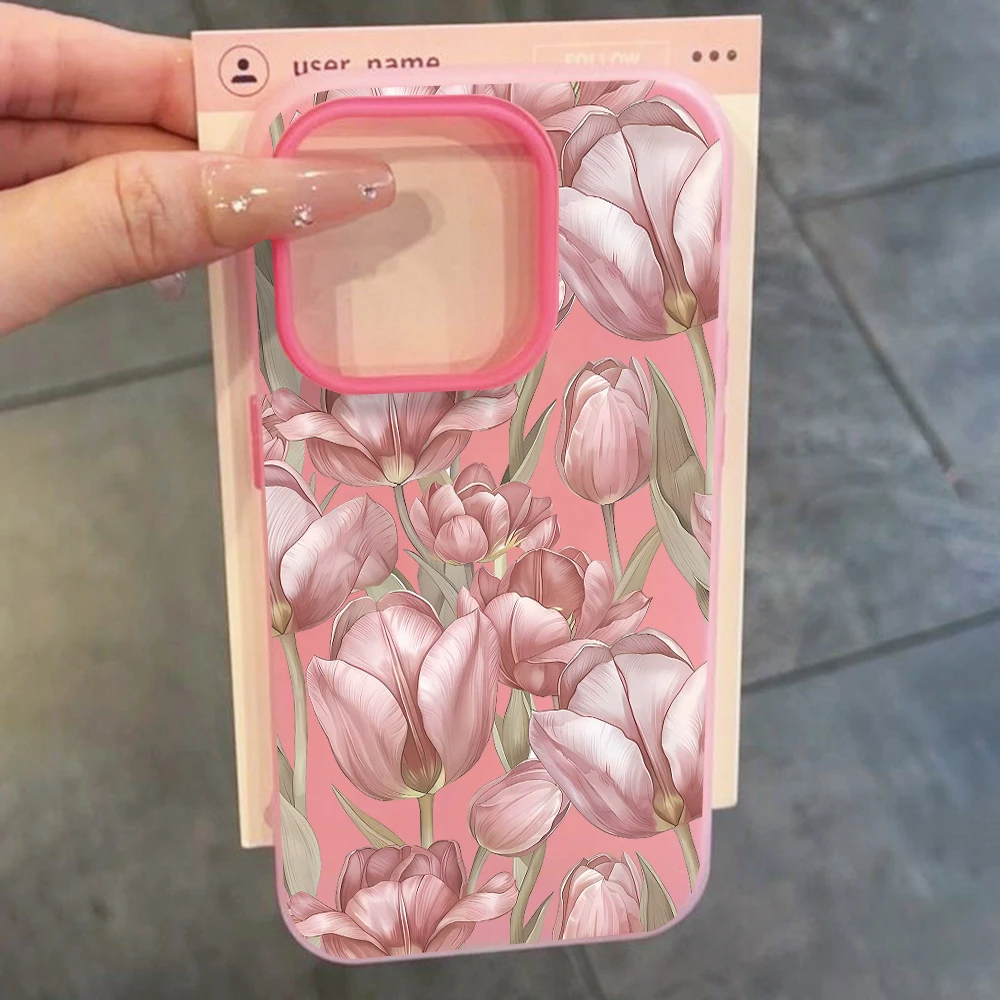 für Xiaomi Redmi Note 14 13 12 11 10 Pro Plus 4G 5G Redmi 14C 13C 15C Vintage Tulpenblumen INS Handyhülle Silikon TPU Cover – Detail 7