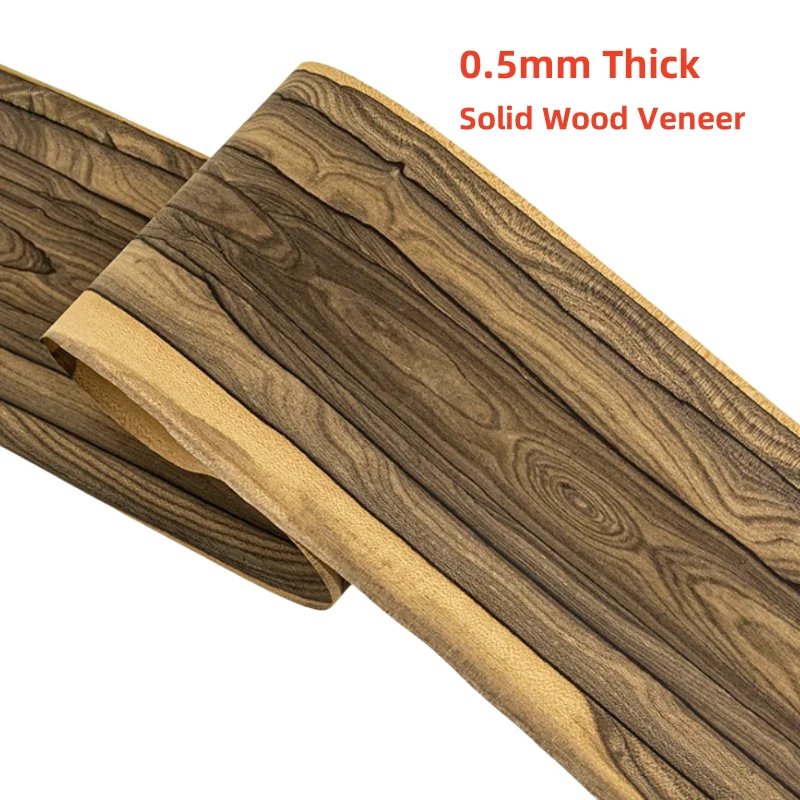 

0.5mm Natural Ziricote Wood Veneer Black Persimmon Veneer Landscape Pattern for Furniture Panels Guitar Craft DIY L:150X18cm