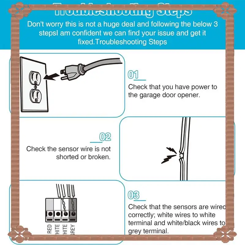 24-Hour Delivery Safety Sensor With Bracket Replacement For 41A5034, Safety Sensor  Eyes With Garage Door Sensors Bracket Co