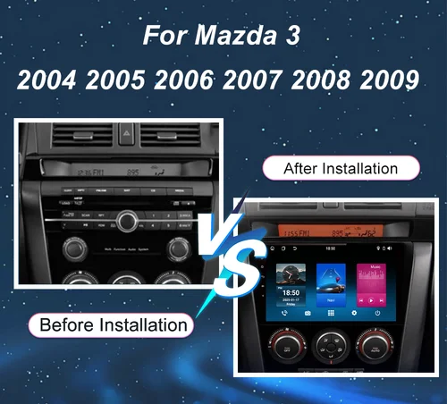 Imagen 2 del producto Para Mazda 3 2004 2005 2006 2007 2008 2009 Android Radio de coche reproductor Multimidia navegación GPS Carplay sistemas inteligentes de coche 4G