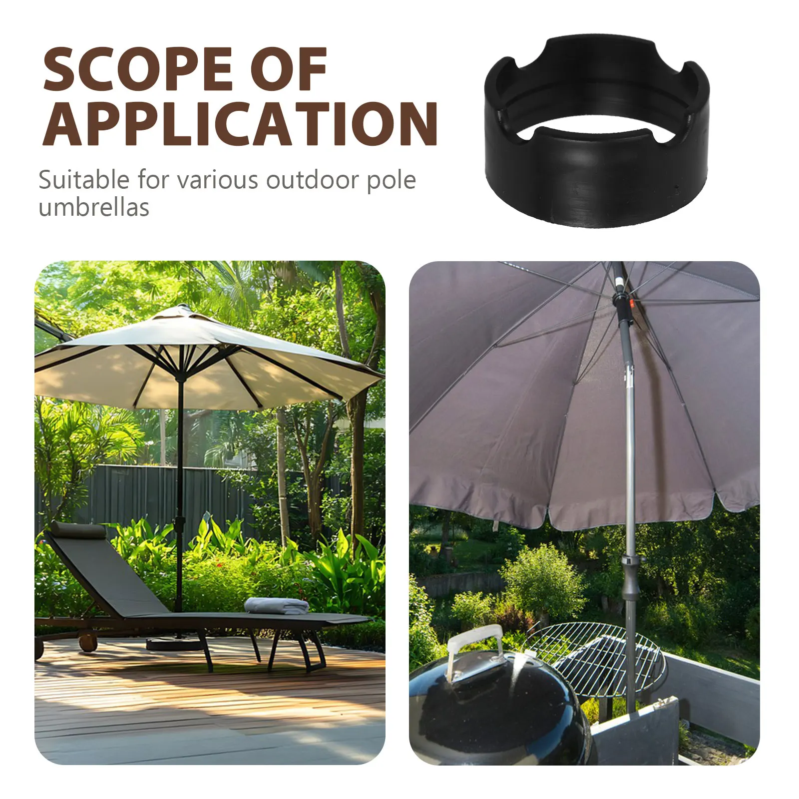 

Outdoor Patio Umbrella Base Sleeve Heavy Duty Garden Deck Mount Durable Plastic Fits Various s Prevents Tipping