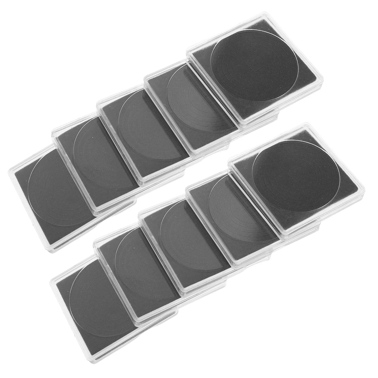 

20Pcs Square Coin Organizer Clear Storage Box Adjustable Inner Pads Coin Case Display Protection Collection Organizer Sleeves