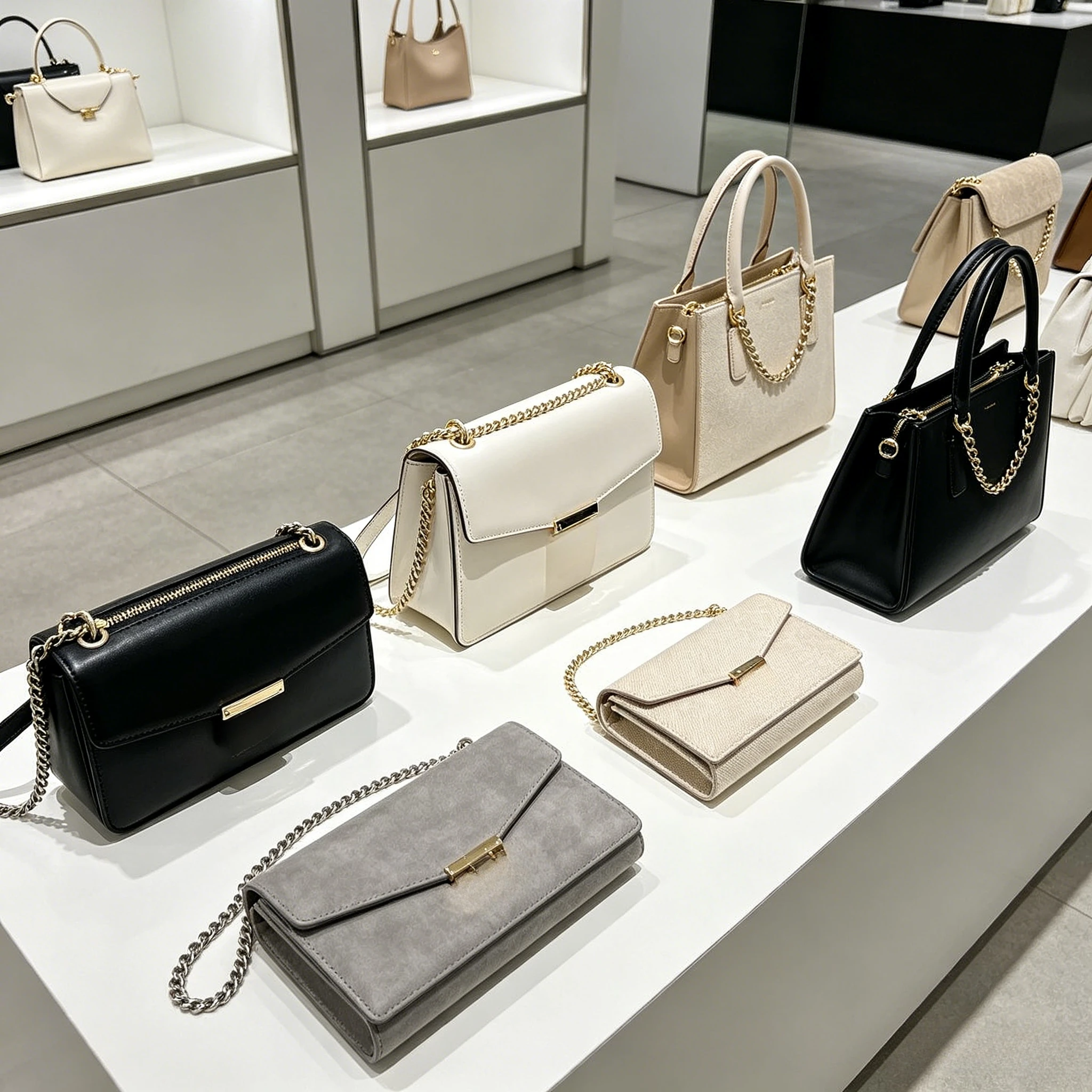

High Quality Solid Color Handbag Adjustable Strap Female Shoulder Bag Dating Party Purse