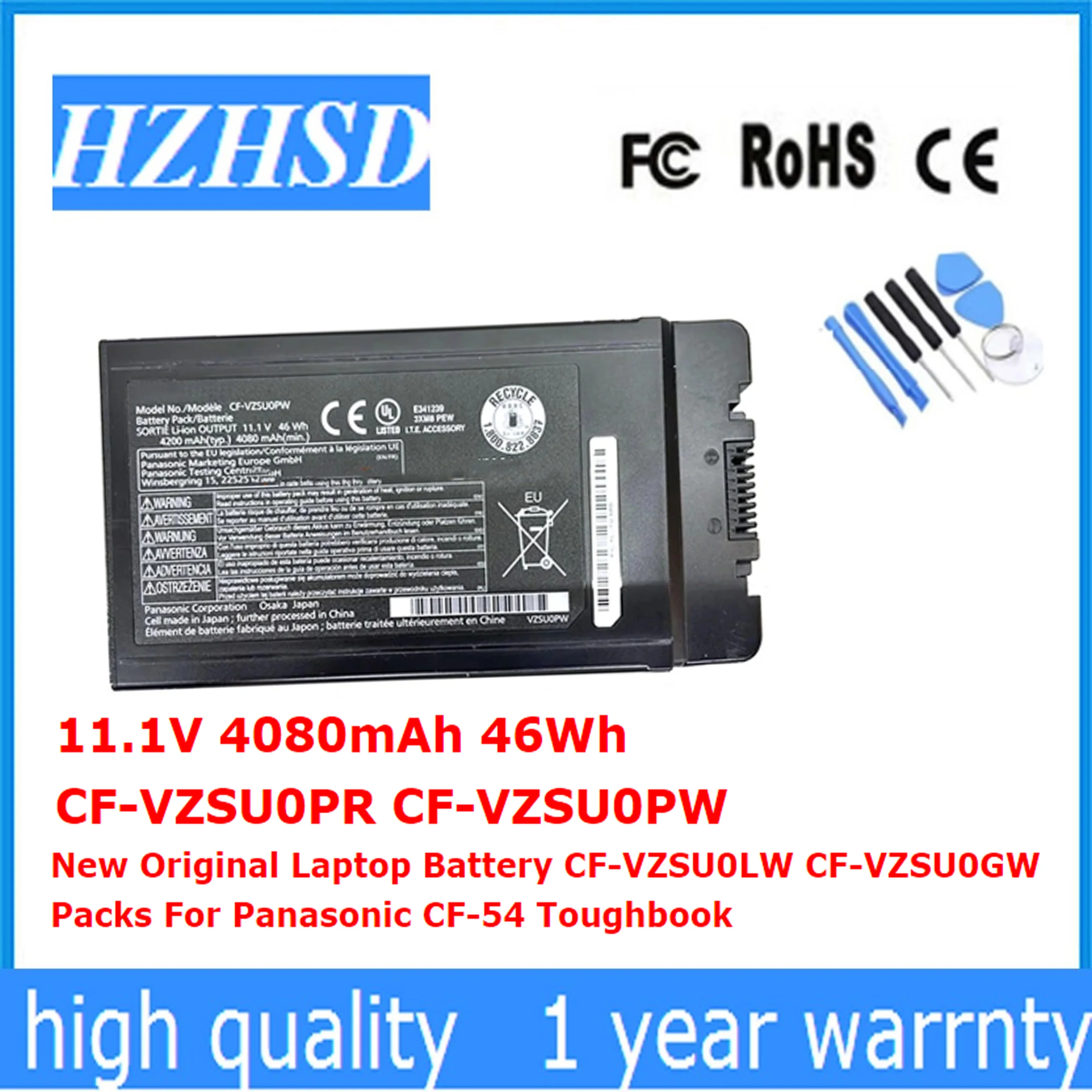 

CF-VZSU0PR CF-VZSU0PW Original 11.1V 4080mAh 46Wh CF-VZSU0LW CF-VZSU0GW New Laptop Battery For Panasonic CF-54 Toughbook