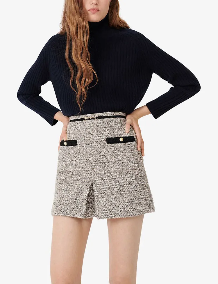 Herbst Winter A-Linie Rock Damen ket Small Fraance Sle Commuter Rock Einzigartige f-länge Fene Faion