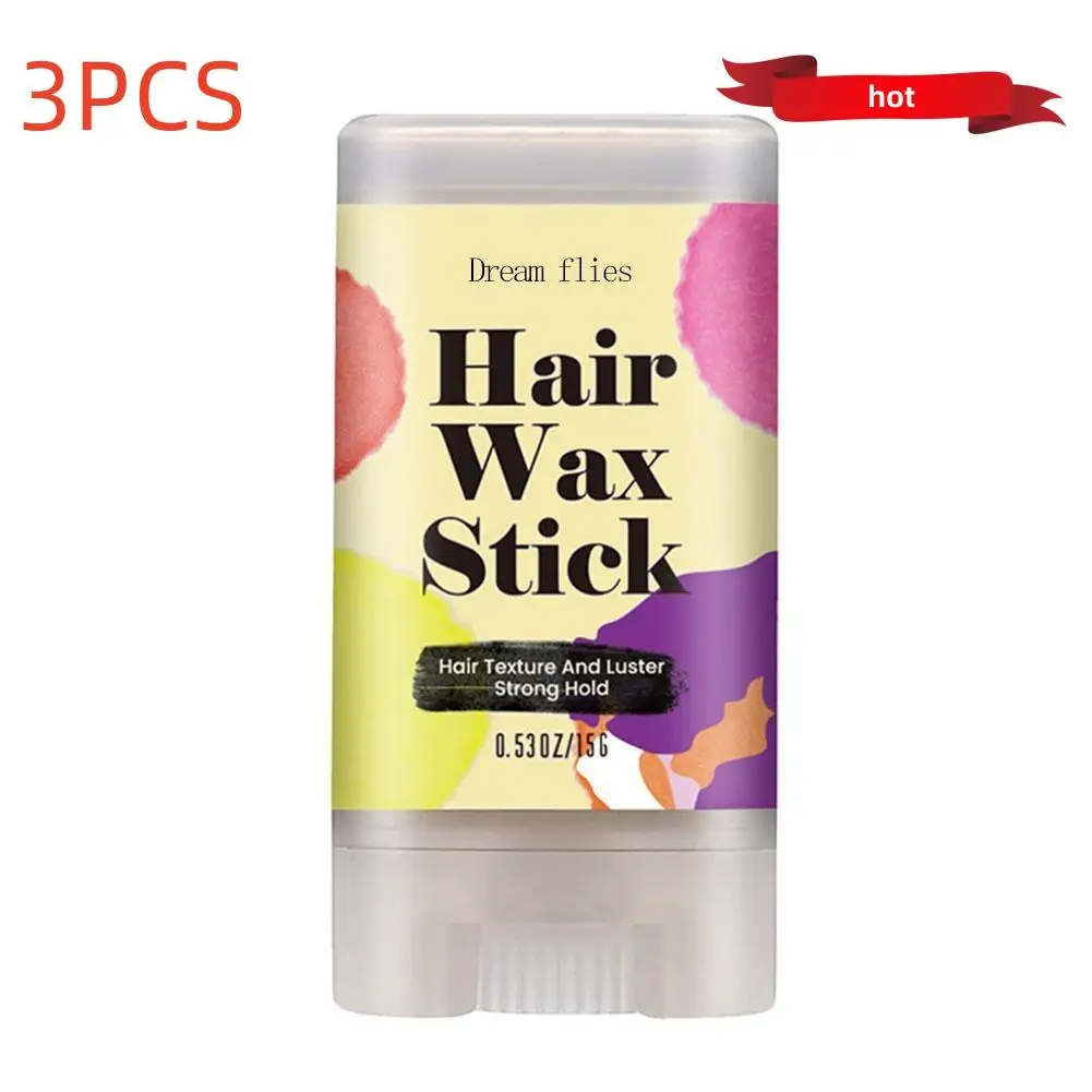 

3PCS Hair Wax Stick Long-Lasting Styling Wax Stick Styling Hair Pomade Stick For Edge Control Frizz Hairslick stick for women