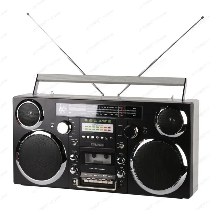 Retro FM Radio Bluetooth Speaker Wireless Cassette Recorder CD Player All-in-One
