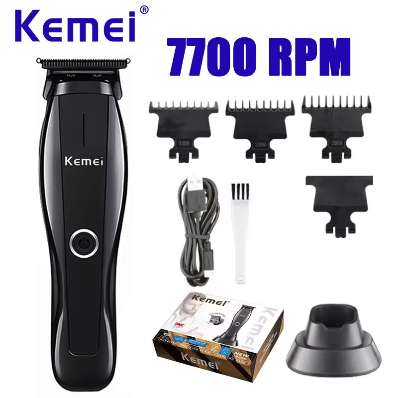 

Kemei KM-2295 7700 RPM Electric Hair Clipper DLC Blade Hair Trimmer Professional Rechargeable Men's Hair Cutting Machine