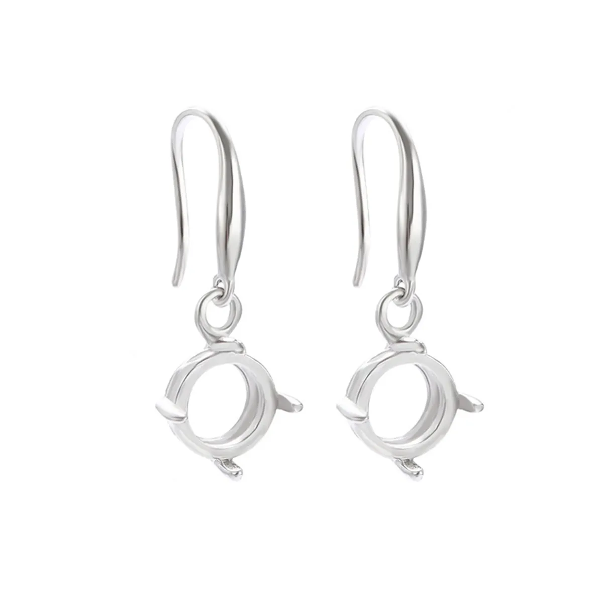 Earring Base for 7x7mm/8x8mm/9x9mm/10x10mm Round Cabochons 925 Silver Earring Blank