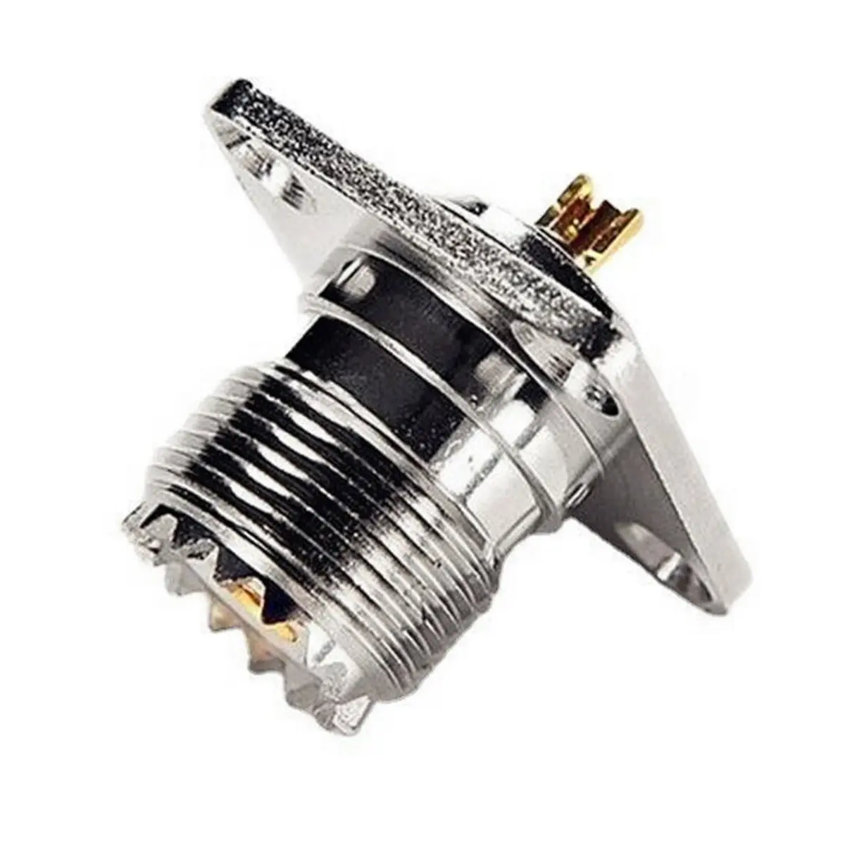(A99Z] 5Pcs UHF SO239 SL16 Female Jack 4hole Flange Connector UHF Socket Mount Solder for Panel Chassis Coaxial Adapter