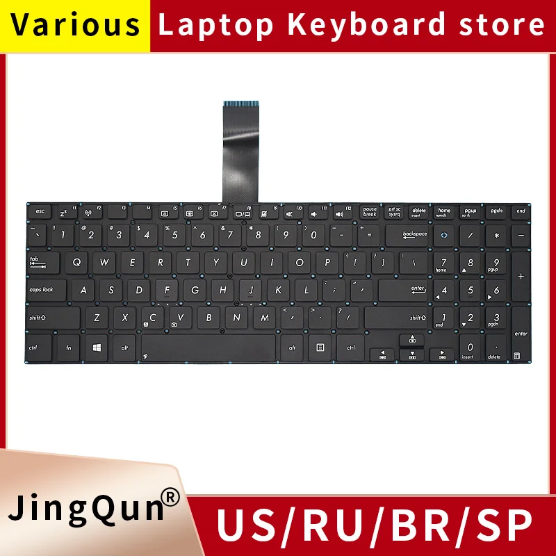 Teclado do portátil us/ru/russo, para asus vivobook s551 s551la s551lb v551ln s551l s551ln k551 k551l