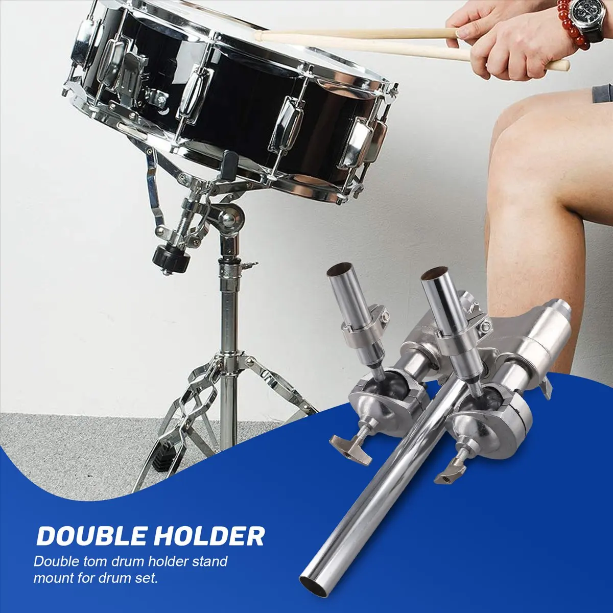 Learned- Drum Mount Clamp Holder Rack Drum Holder Bracket Support for Drummer Drum Percussion Instrument Replacement Accessory