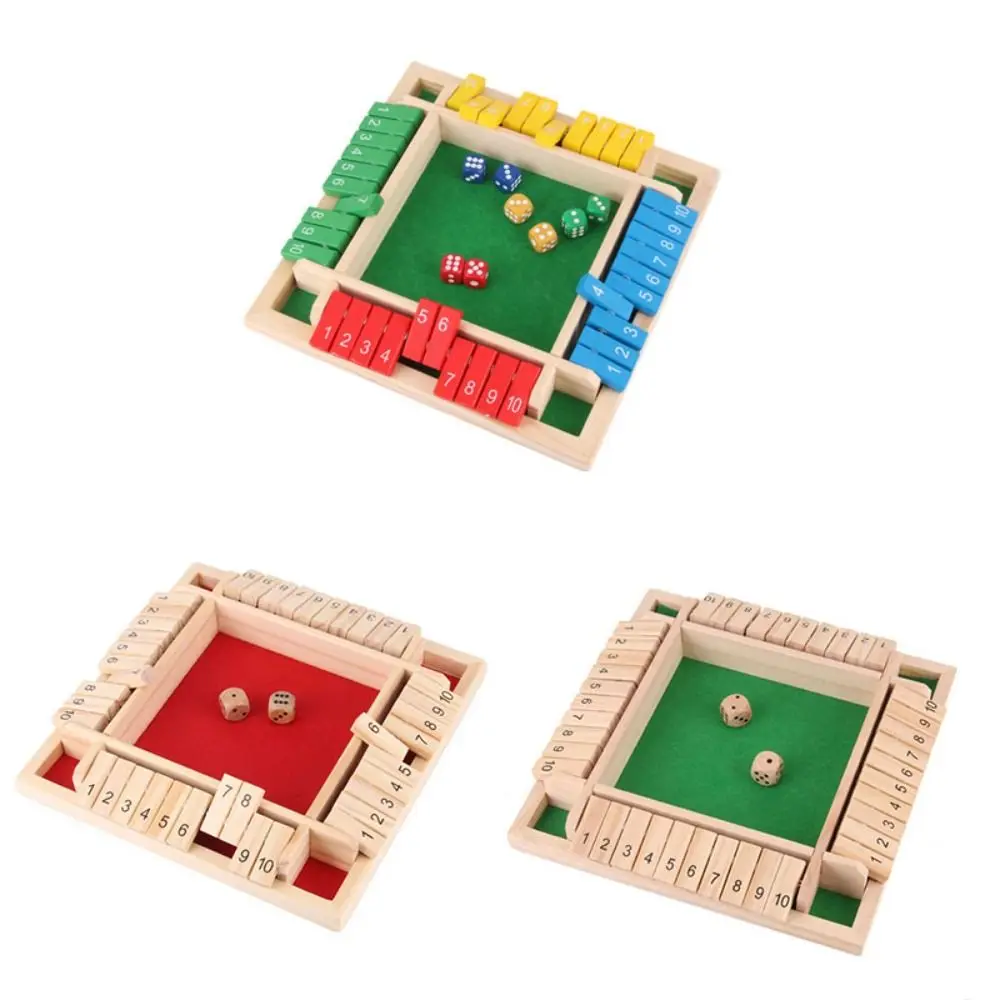 Shut The Box Table Board Game Toy Developing Intelligent Educational Toys Wooden Number Game Digital Board Interactive