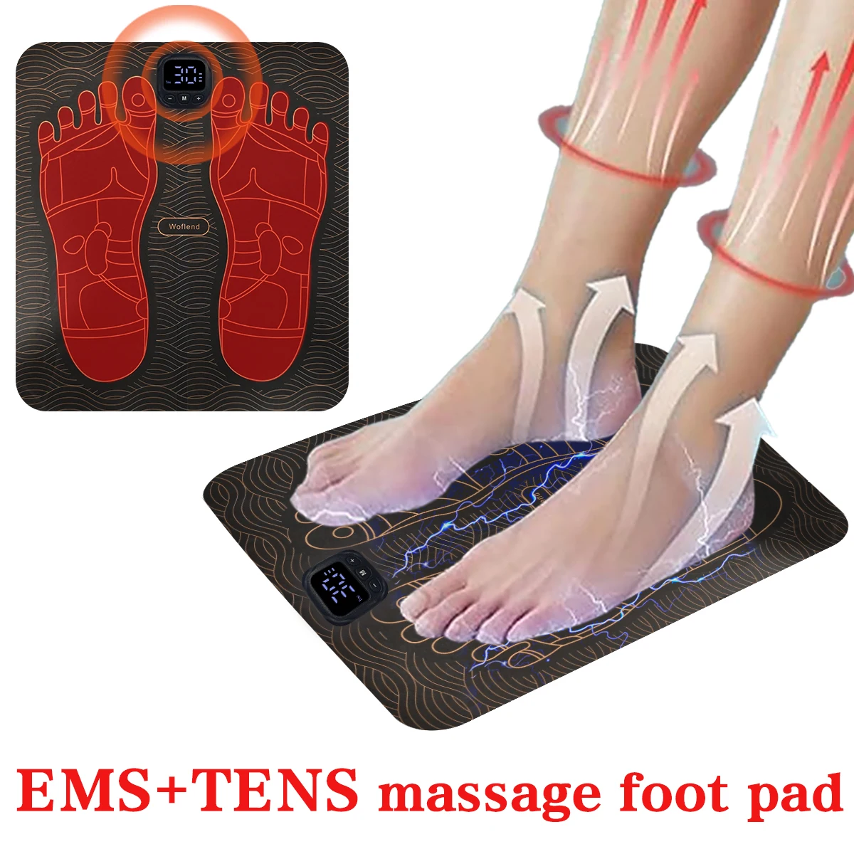 

Массажная подушечка для ног EMS, массажная подушка для ног TENS, бытовой портативный массажер, многофункциональный массажер
