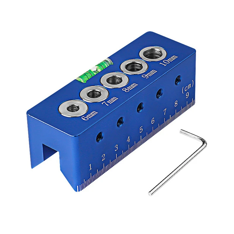 Hole Drilling Locator 6,7,8,9,10Mm Level Vertical Drilling Machine Fixture Log Tenon Pin Tool