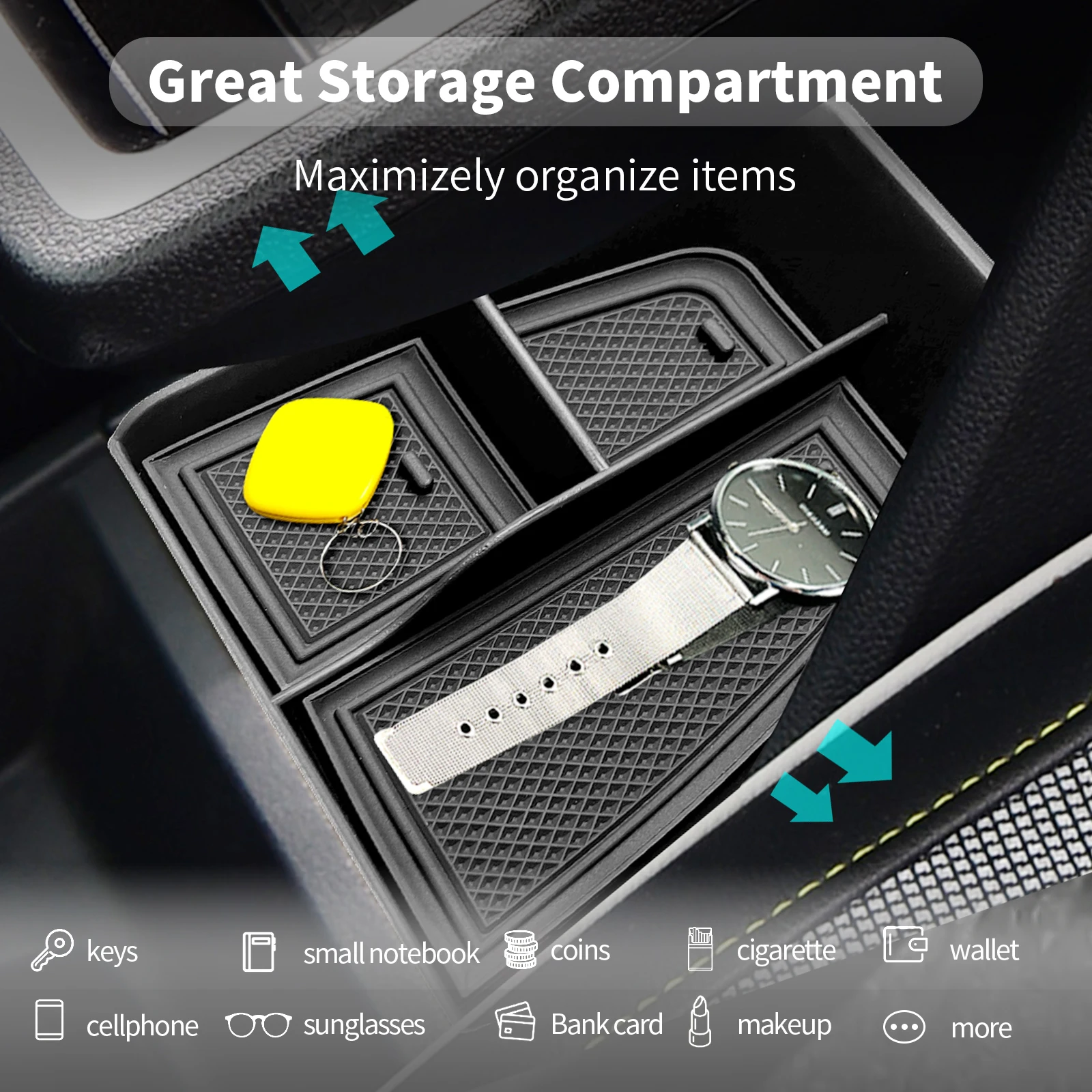 LFOTPP Car Central Control Storage Box for Renault Megane E-Tech 2022 2023 Auto Interior Renault Megane E-Tech Accessories 2023