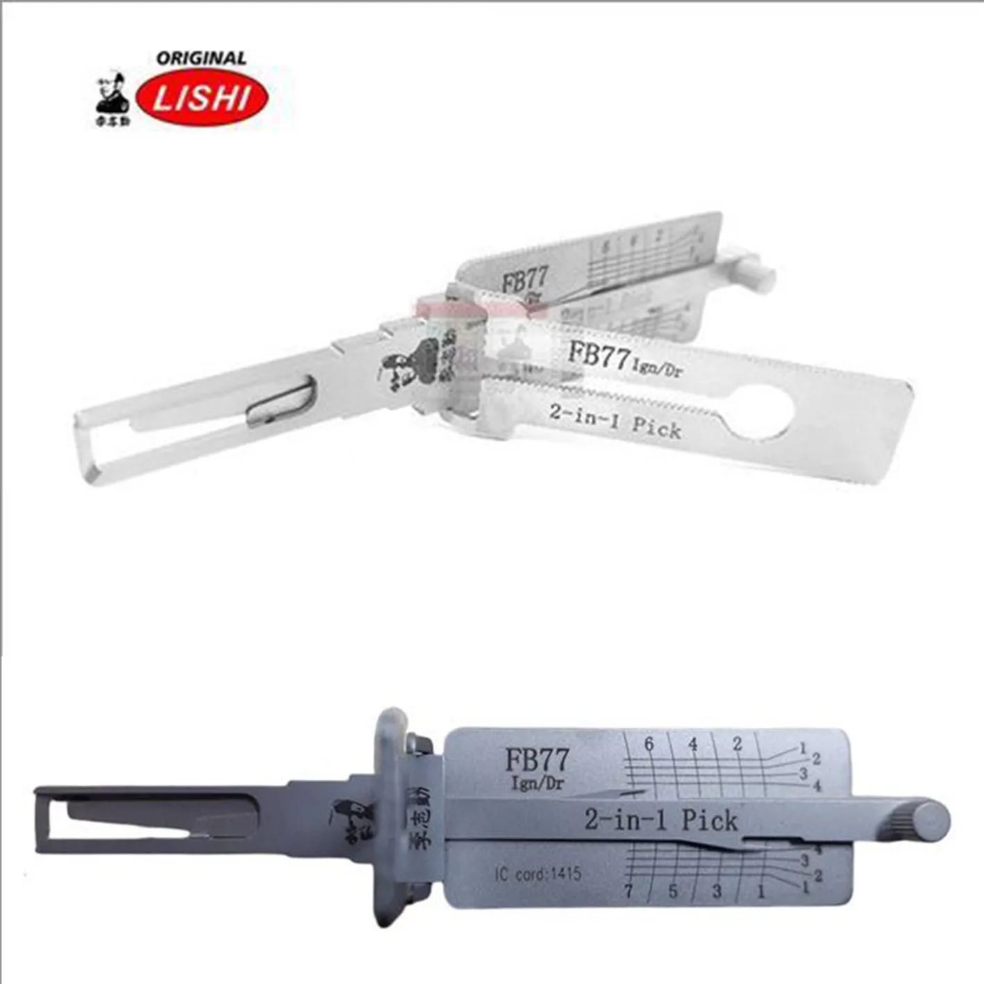 LISHI Авто. Ключ-карта для грузовиков DAF (FB77) - IC-карта 1415 - IGN & DR *Антибликовая*