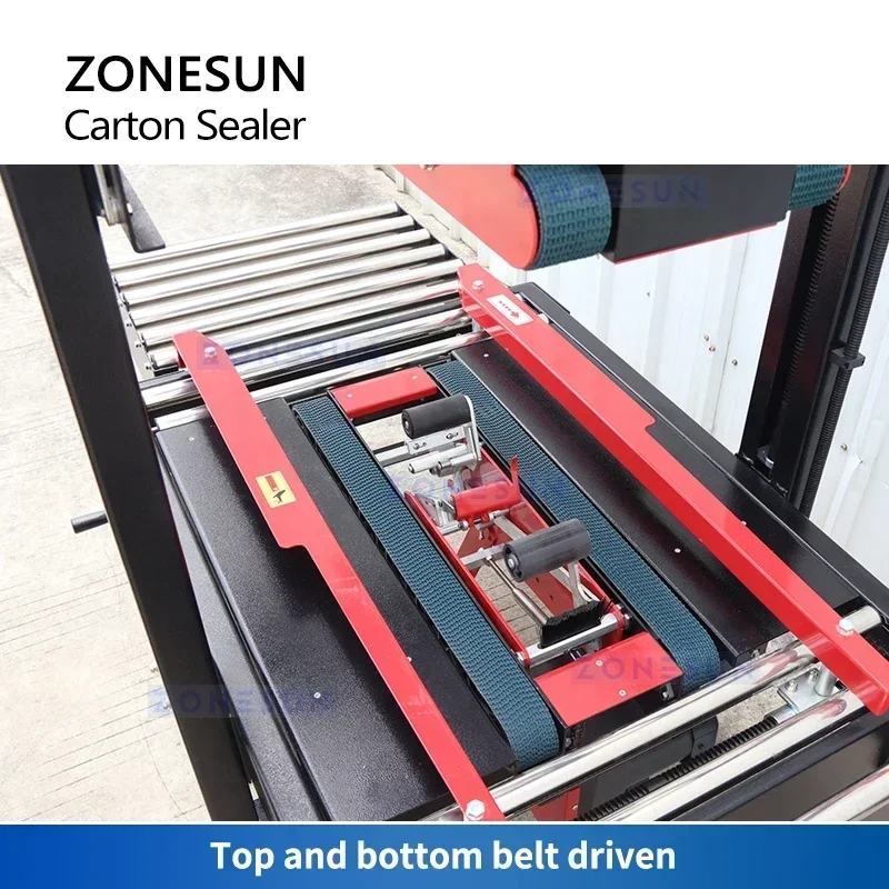 ZONESUN ZS-FK6050 Automatic Carton Sealer Top and Bottom Taping Packaging Machine for Express Parcels