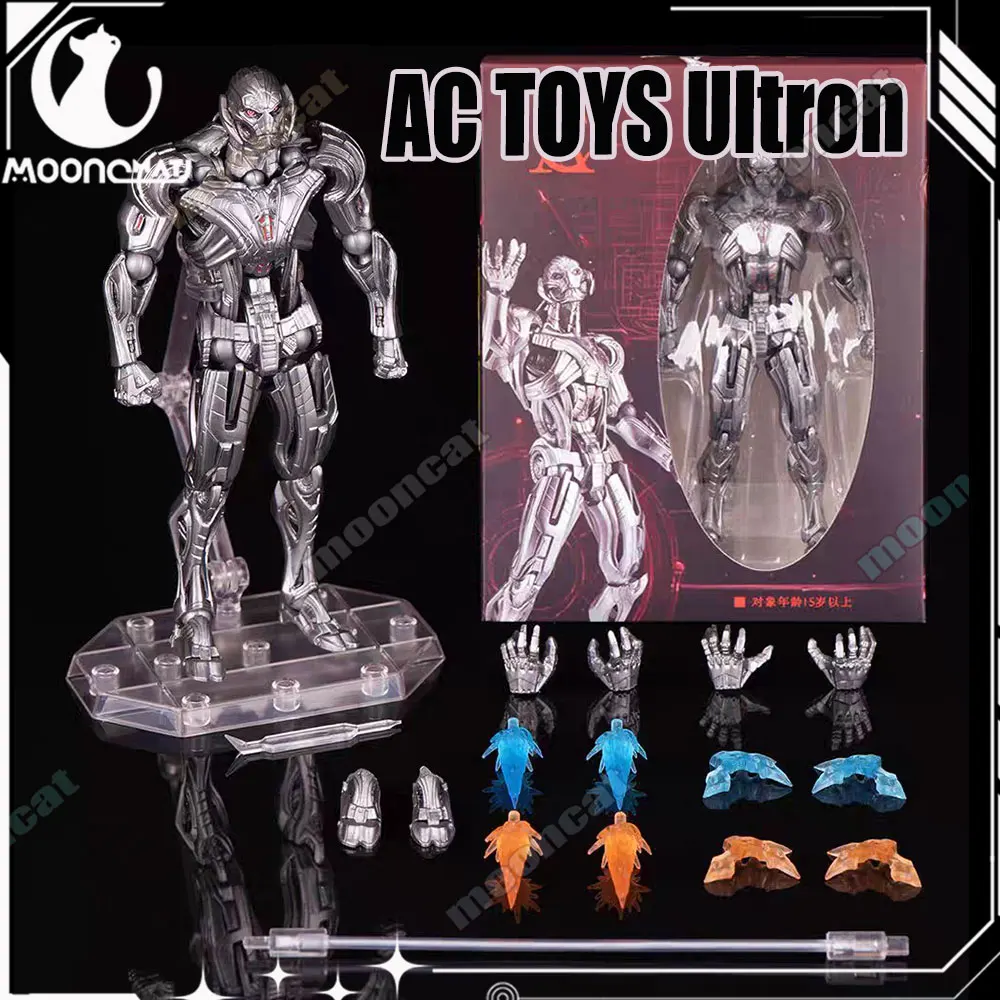Figurka Akcji Ultron AC Toys 16cm Kaiyodo Amazing Avengers Anime Figurka Model PVC Prezenty Statuetka Żołnierza Kolekcjonerska Zabawka Prezent