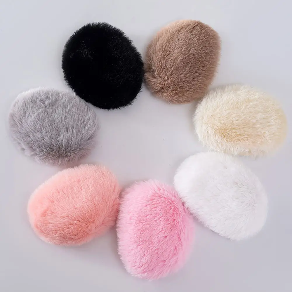 Engrossar simples earbags à prova de vento doce cor coral velo feminino earmuffs inverno capa de orelha sem banda aquecedores de orelha mais