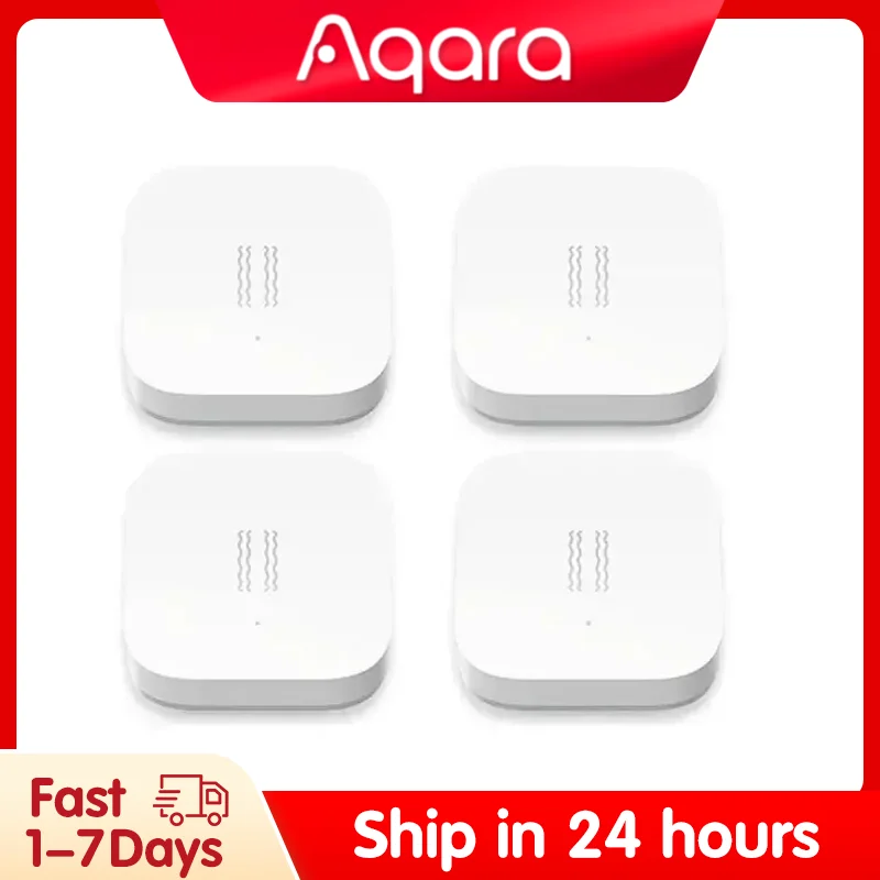 Aqara-Sensor de Vibração Zigbee, Detecção de Vibração Inteligente, Monitor de Alarme, Giroscópio Embutido, Xiaomi Mi Home APP