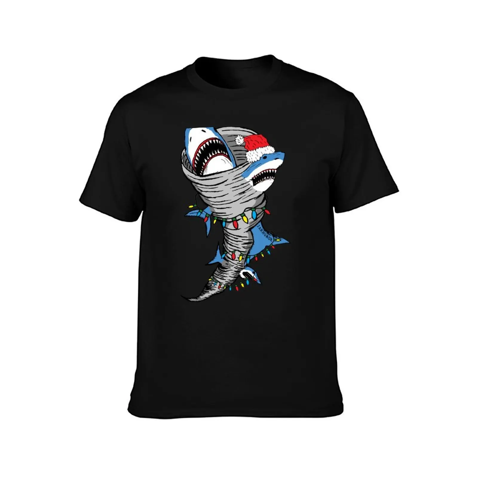 Santa Shark Tornado T-Shirt Casual Daily Outfit T-Shirt
