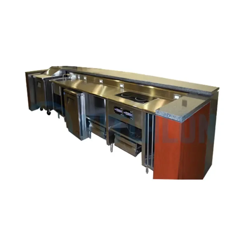 Commercial Stainless Steel Bubble Tea Cocktail Bar Station for American Style Restaurants Hotels New Bar Equipment Workbench