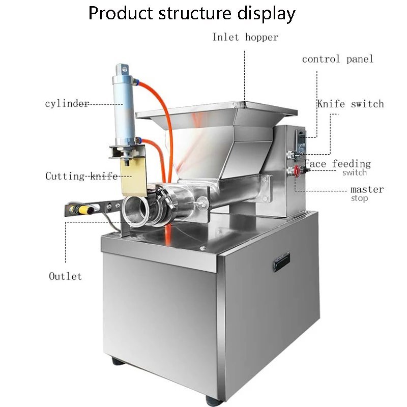 

PBOBP Automatic Electric Dough Ball Cutting Cutter Machine 30-200g Dough Divider Cutter Machine Dough Ball Making machine