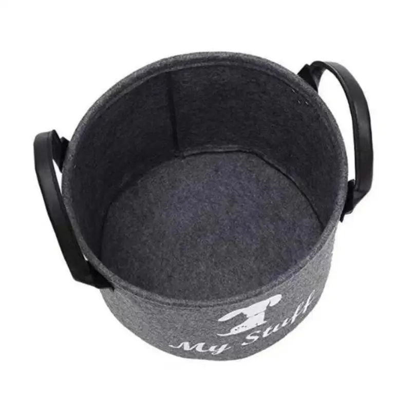 Felt Pet Toy Box Pet Toy Storage Basket Dog Toy Box Special Storage Basket For Organizing Pet Supplies Blanket Pet Storage Box