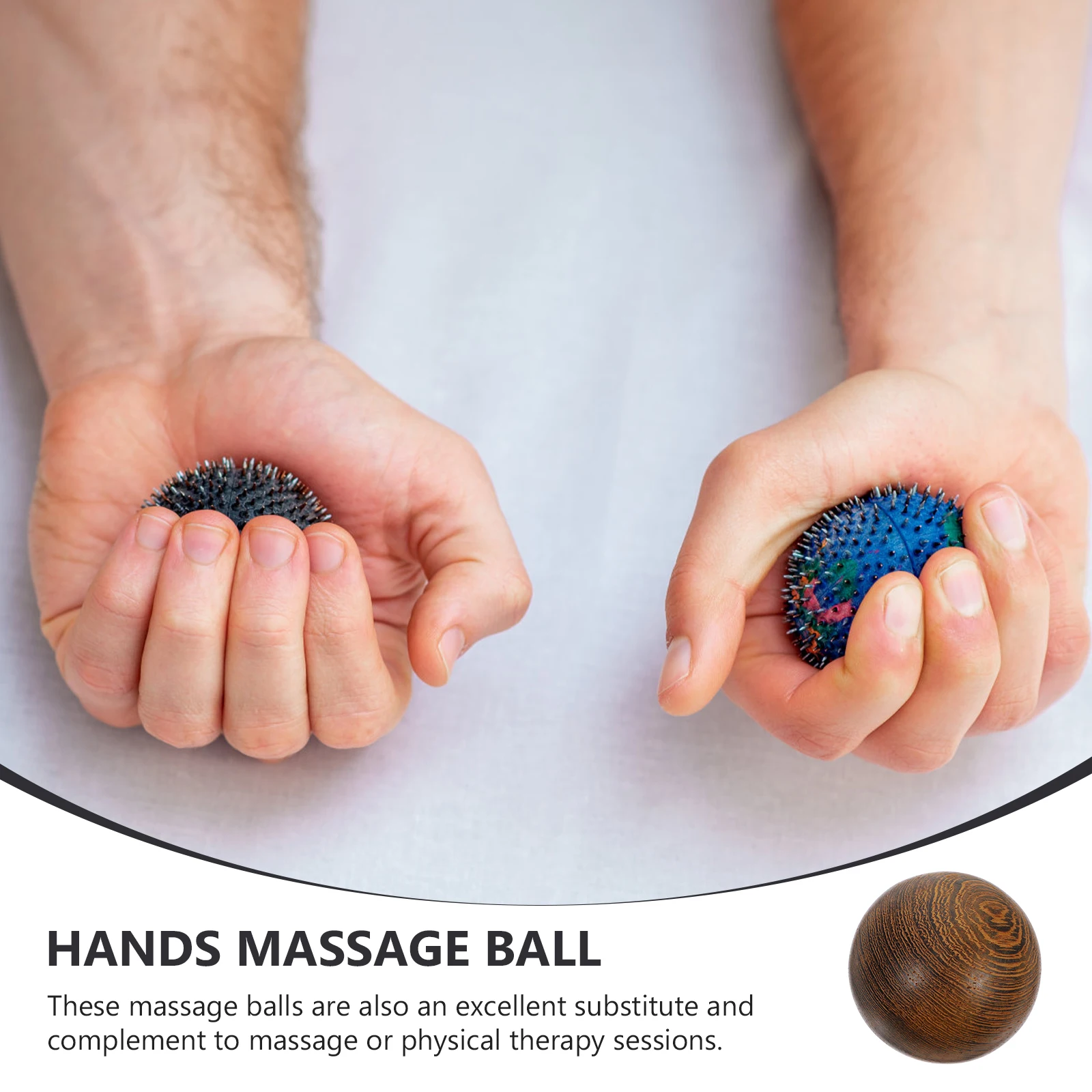 

2 шт., мяч для фитнеса из цельного дерева, красные тренировочные мячи для рук, массажный массажер для ладоней для кровообращения, сна