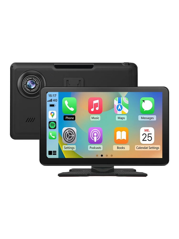 Junsun 9 Zoll Auto DVR 4K Dash Cam Wireless Carplay für Apple Android Auto Dual Lens Video Recorder Armaturenbrett Monitor FM BT AUX