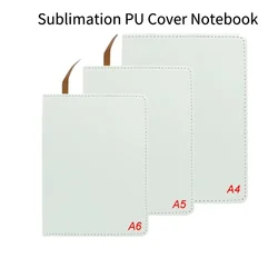 PU Leather Cover Notebooks Sublimation Blanks Soft Surface Notebook Creative Office Suppliers For Heat Transfer Print Logo Image