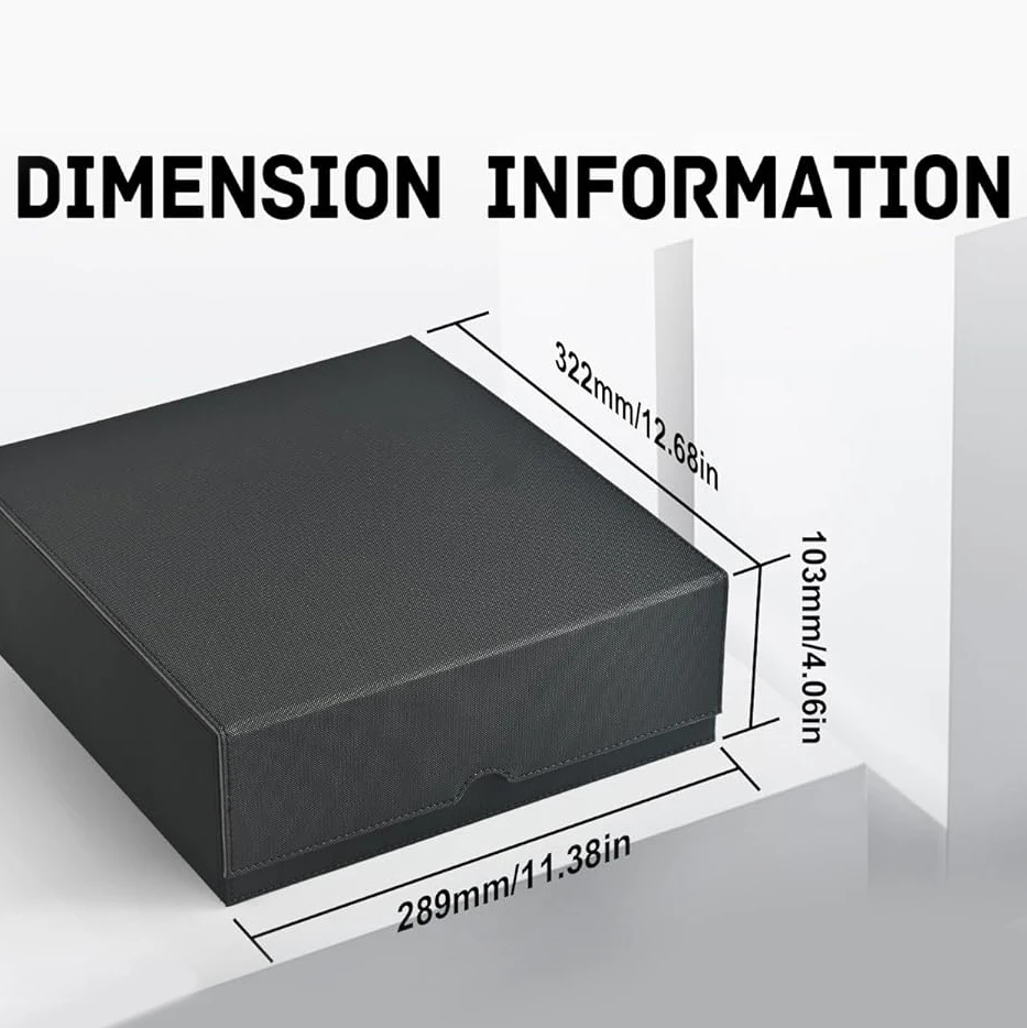 Trading Card Storage Box, Holds 2400+ Deck Box with Removable Cover; PU Leather Card Box Fits TCG PTCG Sports Cards