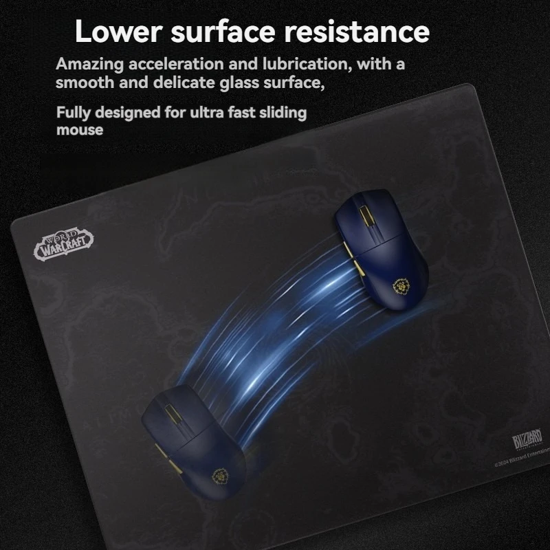 Tempered Glass Mouse Pads Custom Micro Scale Etched Surface Gaming Mats Large Size Desk Pad for PC FPS E-Sports Gaming Mouse Pad