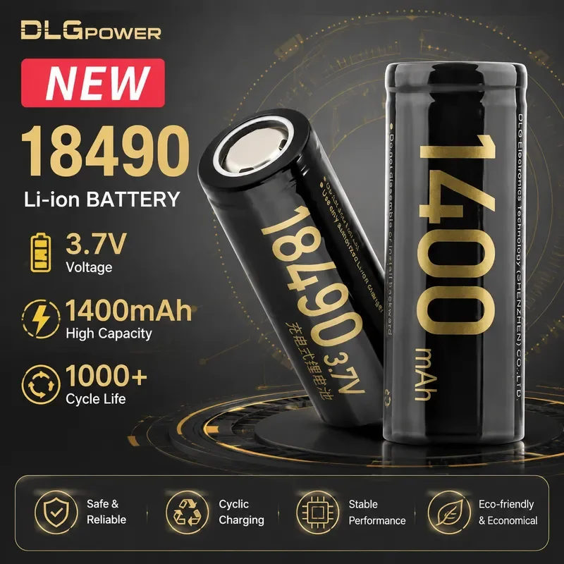 3.7V 18490 1400mAh DLGpower Li-ion Rechargeable Battery For Small Fan Flashlight Recorder Smoke Alarm Remote Control Mouse