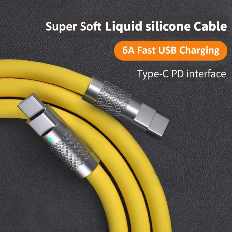 

USB C Lightning Cable Fast Charging Cable Type C For Mobile Phone Charger Cell iPhone USB Fast Charge 120W Silicone Zinc Alloy