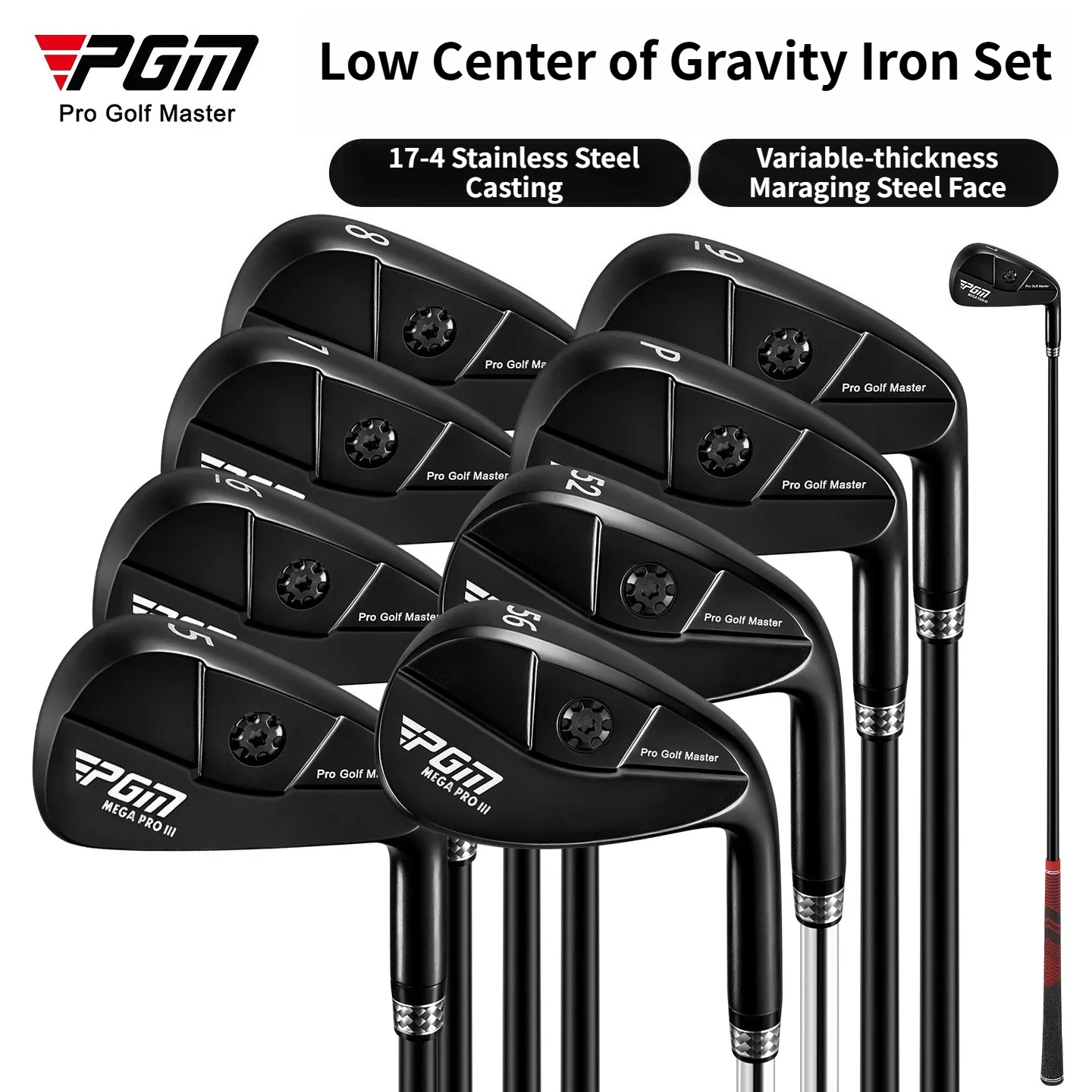 PGM-MEGA3 Men Golf Iron Set #7 Iron High Rebound Soft Iron Cast Sand & Chip Wedge Golf Clubs Wholesale Supply