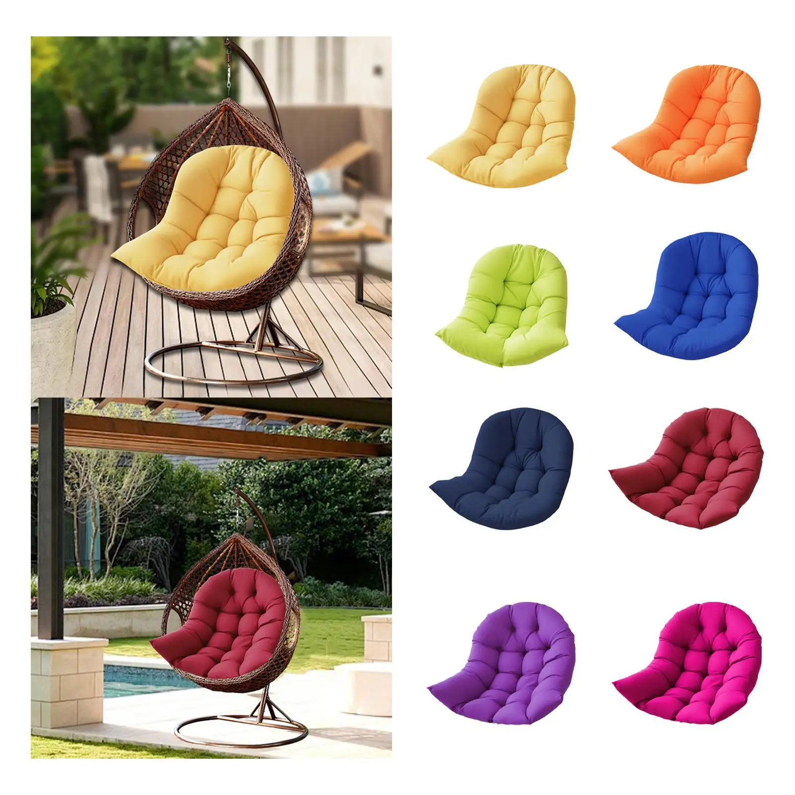 

Egg Chair Cushion Comfortable Patio Chair Cushion Thicken Soft Washable Chair Seat Cushion for Garden Indoor Outdoor Patio Porch