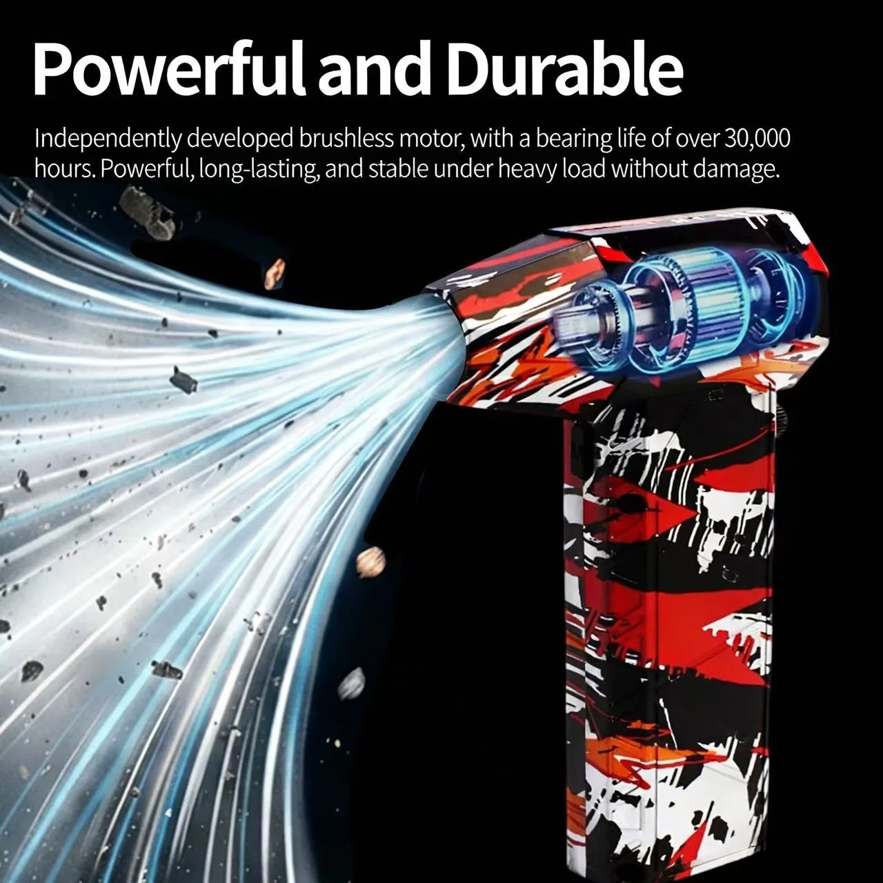 

НОВЫЙ мощный вентилятор L6, мощный фен, пылесос Type-C, перезаряжаемый, сильный ветер, 53 м/с, турбоструйный фен