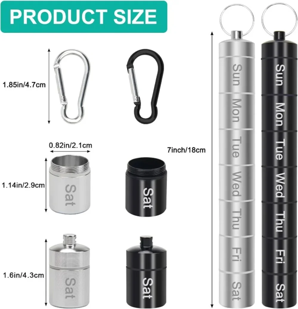 جديد حار الألومنيوم المحمولة صندوق حبوب منع الحمل حالات مختومة مقاوم للماء 7 أيام 7 شبكات المنظم اللوحي للسفر الطب فيتامين زيوت السمك #5