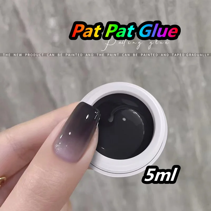 New# Black White Gradient No-Flowing Nail Gel Creamy Painting Ombre Bloom Black Gel Color Gradient UV LED Japan Pat Nail Gel