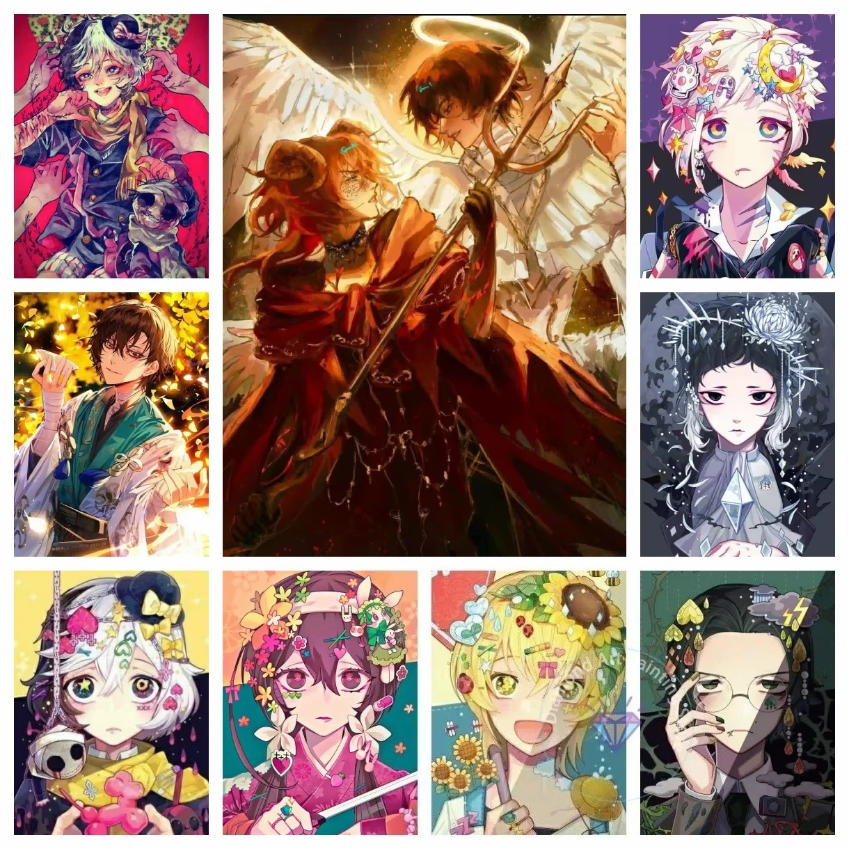 Diamantmalerei B-Bungo-Stray-Dogs Anime Diamant-Mosaik Handgemachte Kunst Exquisites Geschenk Wohndekoration