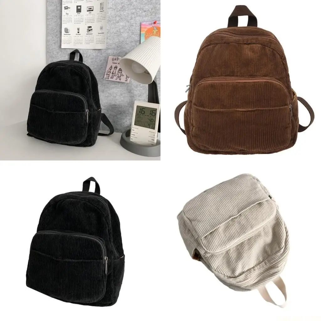 

X90D Compact and Stylish Corduroy Backpack Travel Casual Daypack for Everyday Use