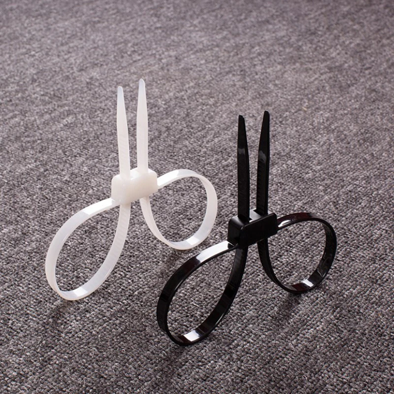 14x12x0.8cm Flex Cuffs Plastic Nylon Disposable Zip Tie Handcuffs Toughness Cable Handcuff Public Security Enforcement Gardening